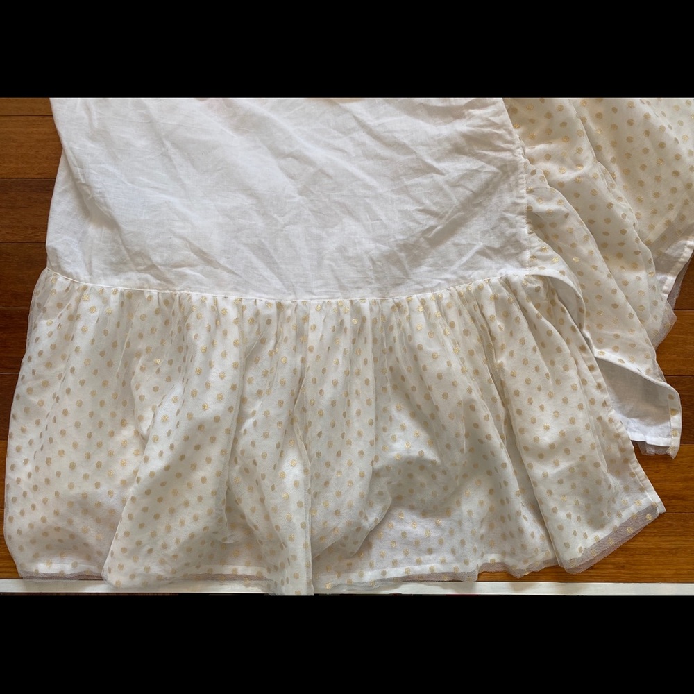 Pottery Barn Gold Dot Crib Skirt